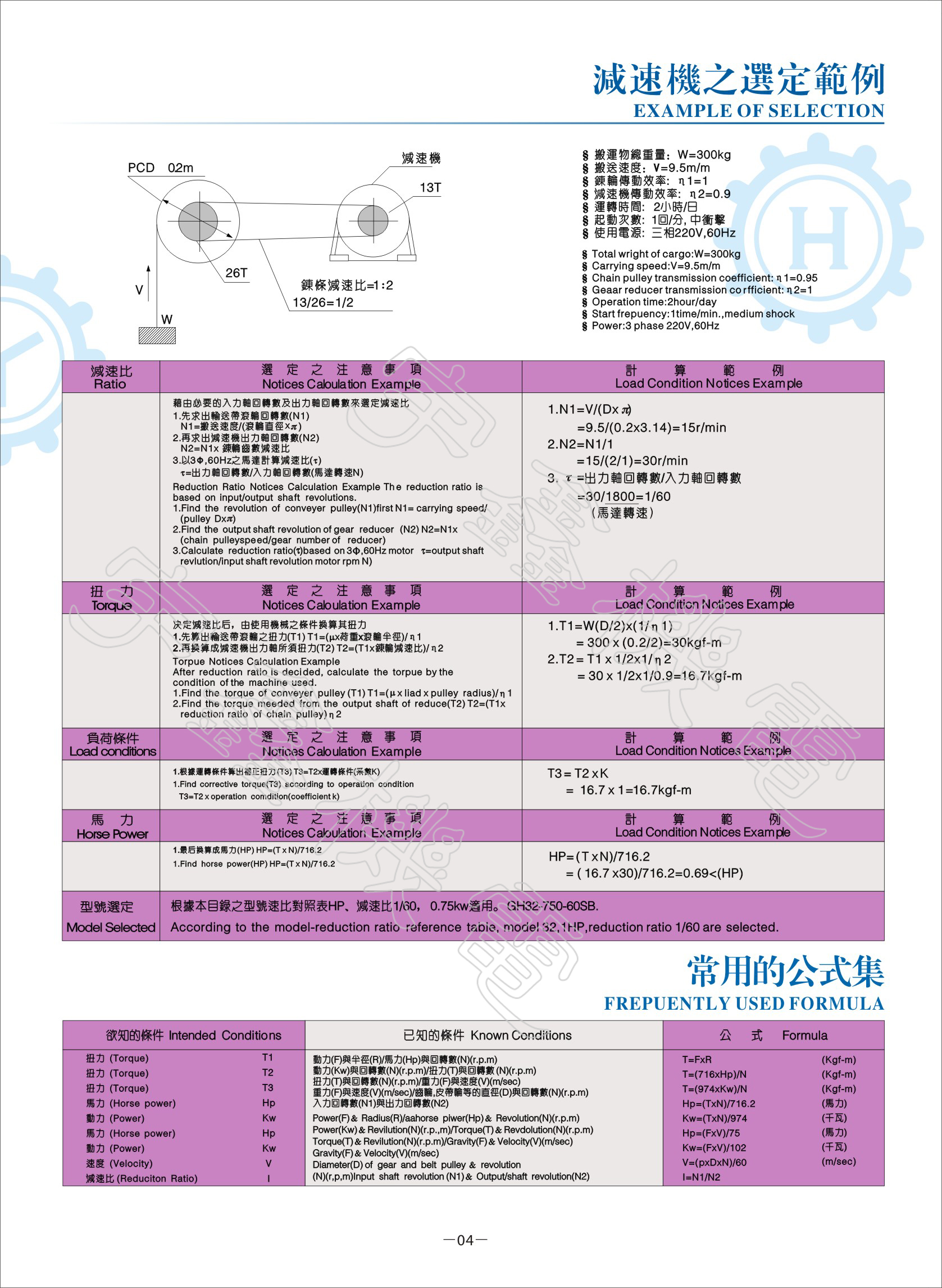宇鑫(万鑫)齿轮减速机安装选定 宇鑫(万鑫)齿轮减速机安装选定
