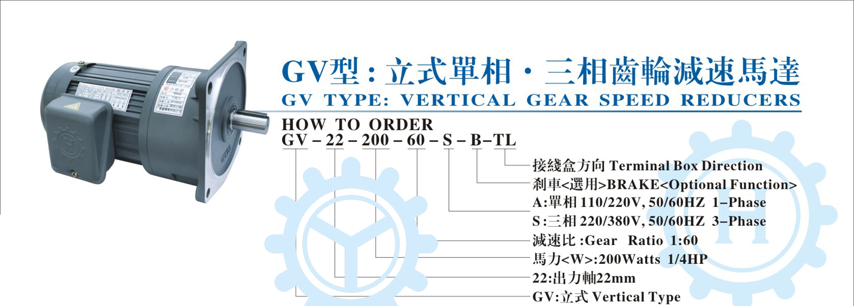 宇鑫(万鑫)立式齿轮减速电机型号表示 宇鑫(万鑫)立式齿轮减速电机型号表示